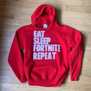 Boys’ red Fortnite hoodie